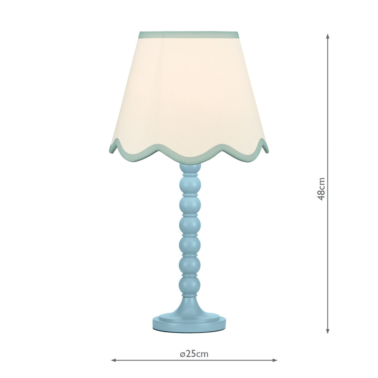 Spool Table Lamp Blue Base Only