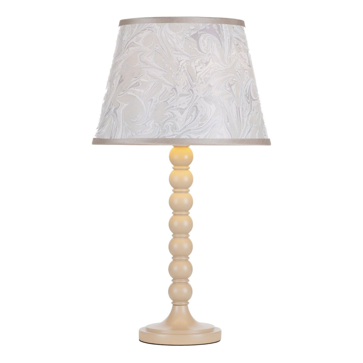 Spool Table Lamp Cream With Shade