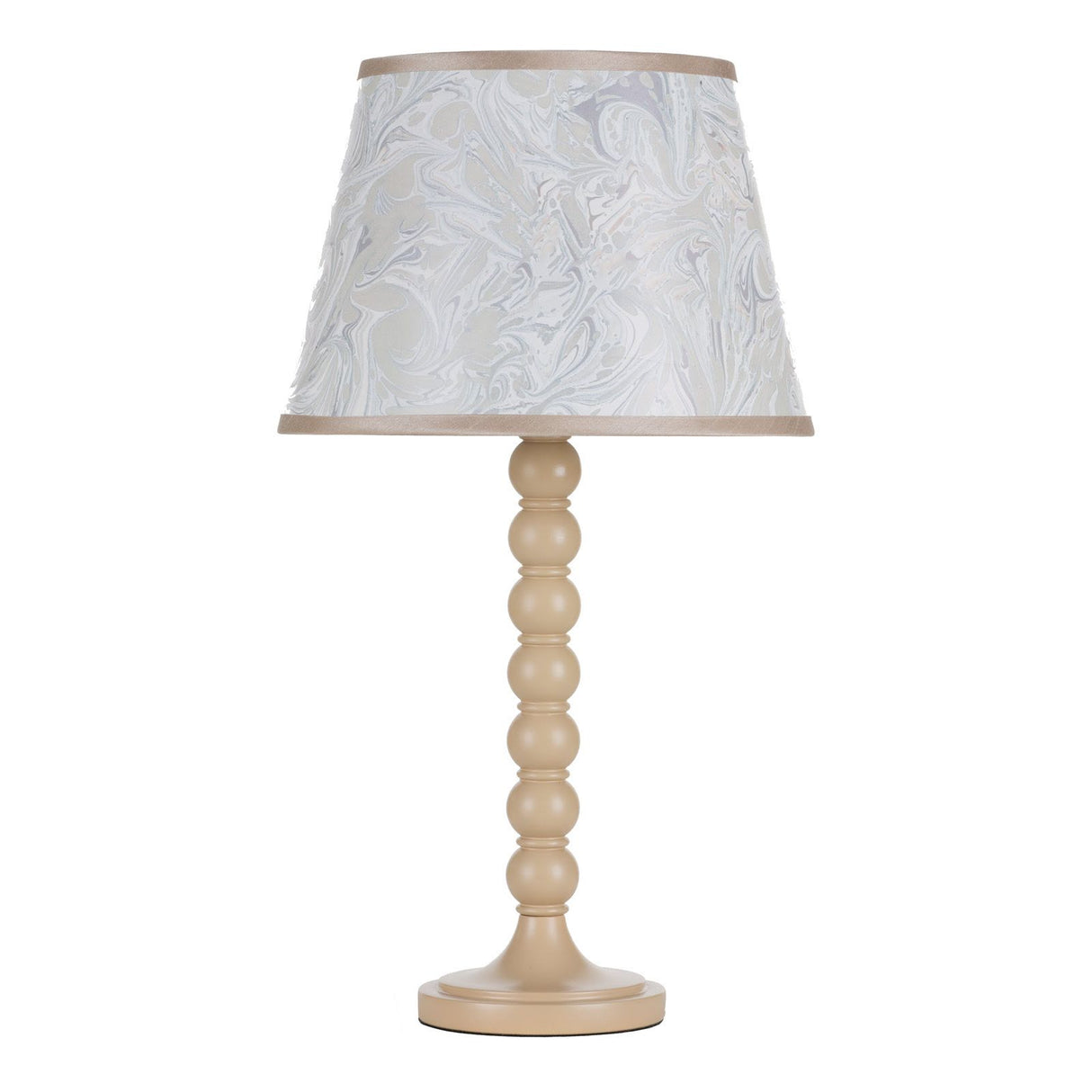 Spool Table Lamp Cream With Shade