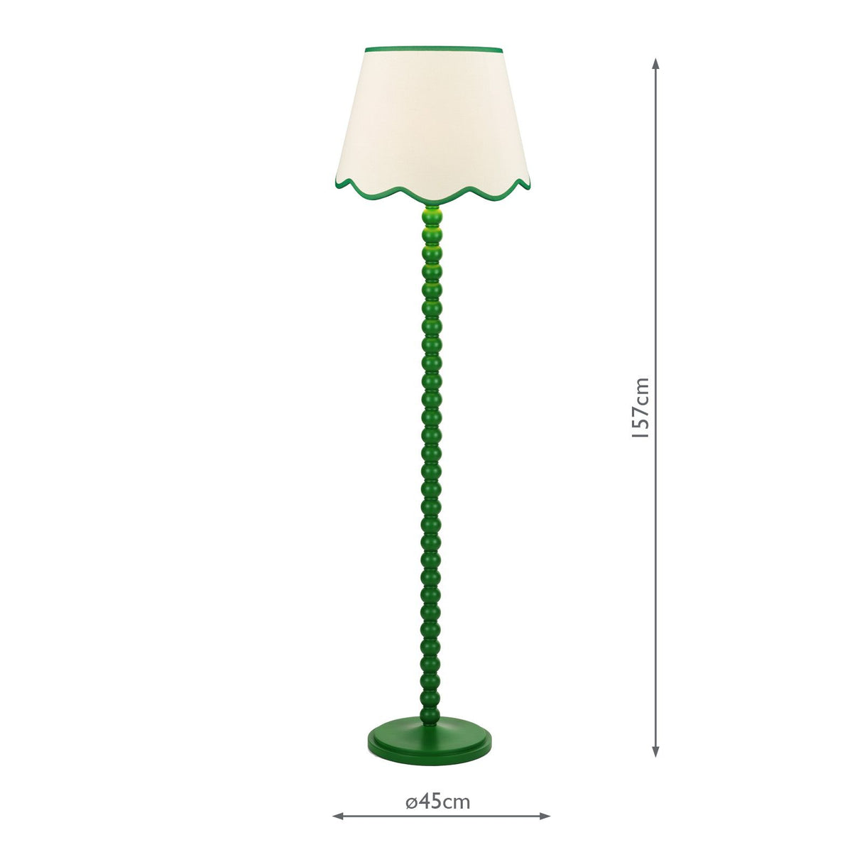 Spool Floor Lamp Gloss Green Base Only