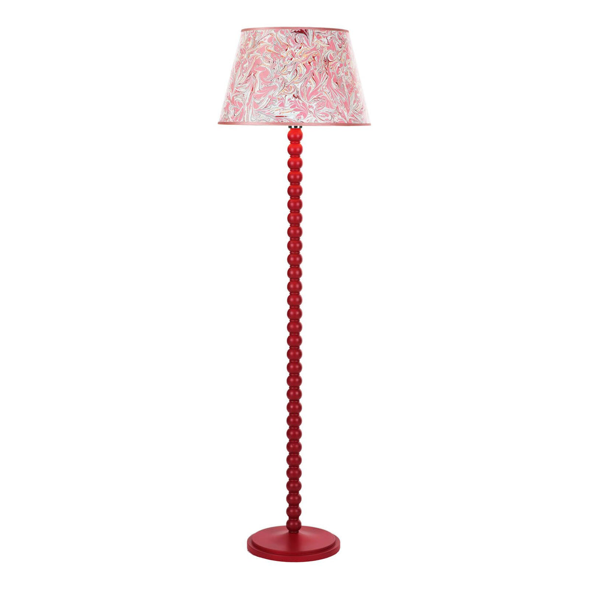 Spool Floor Lamp Gloss Red Base Only