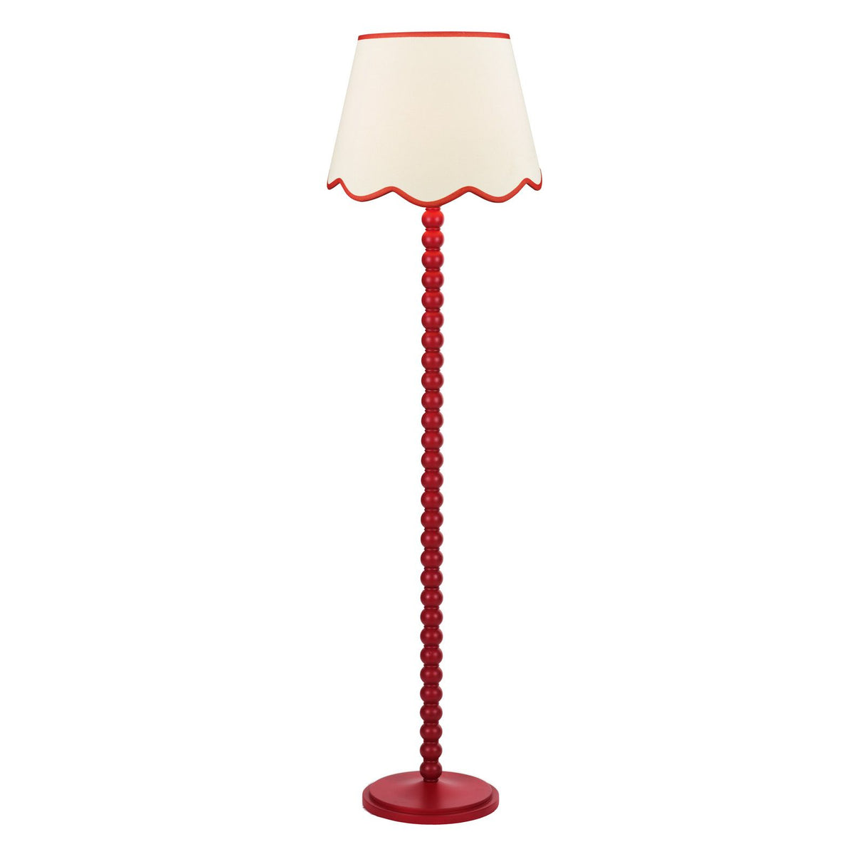 Spool Floor Lamp Gloss Red Base Only