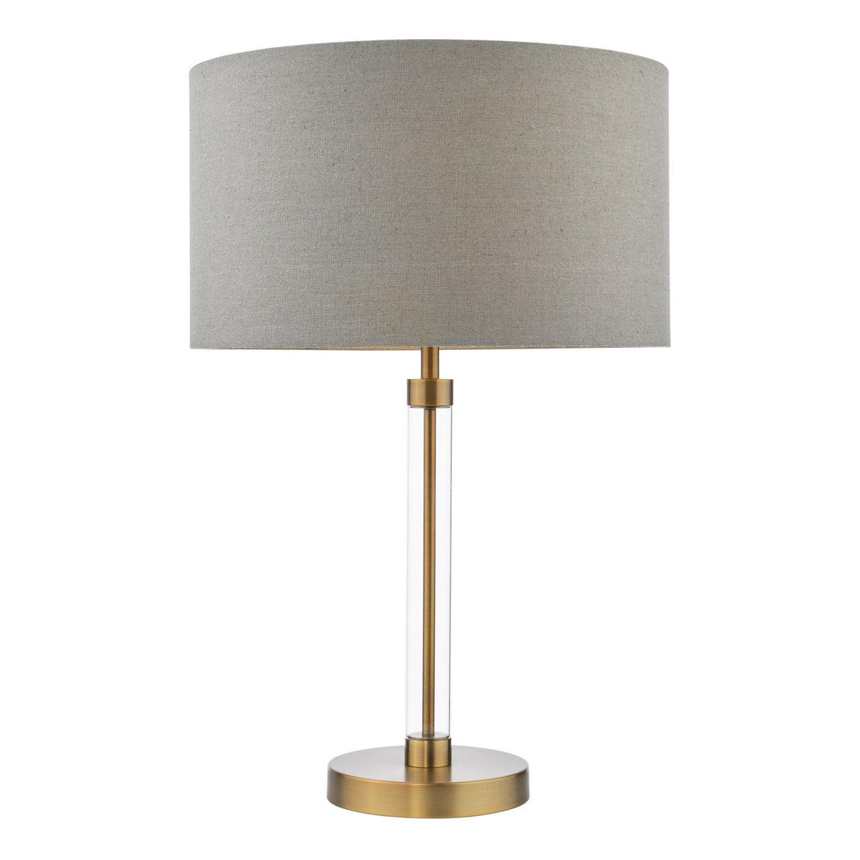 Sylvester Table Lamp Antique Brass and Glass Base Only