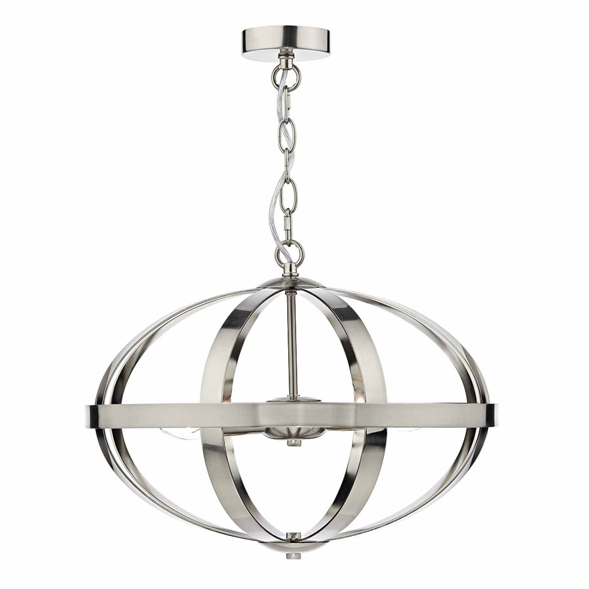 Symbol 3 Light Pendant Satin Chrome