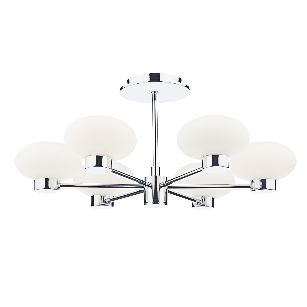 System 6 Light Semi Flush Polished Chrome