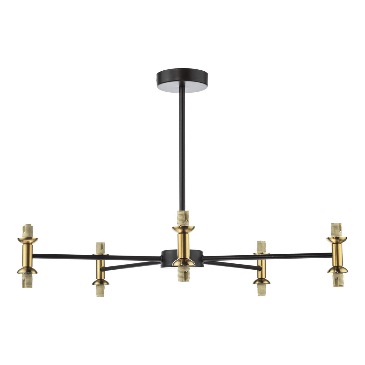 Takara 10 Light Semi-Flush Matt Black and Bronze Fitting Only