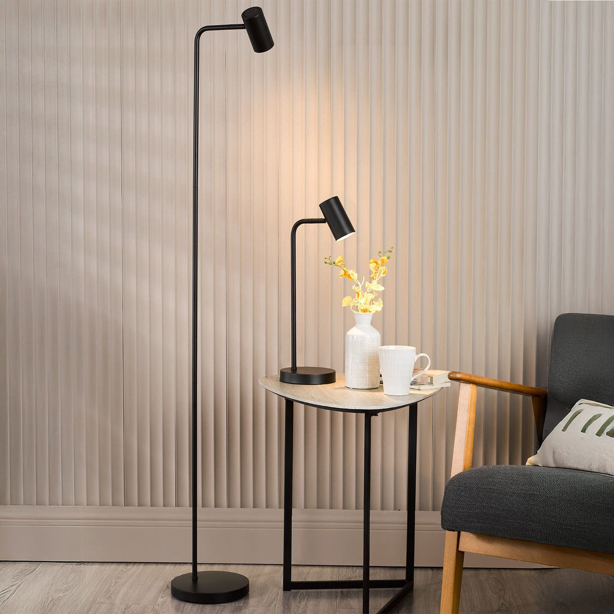 Thierry Task Floor Lamp Matt Black