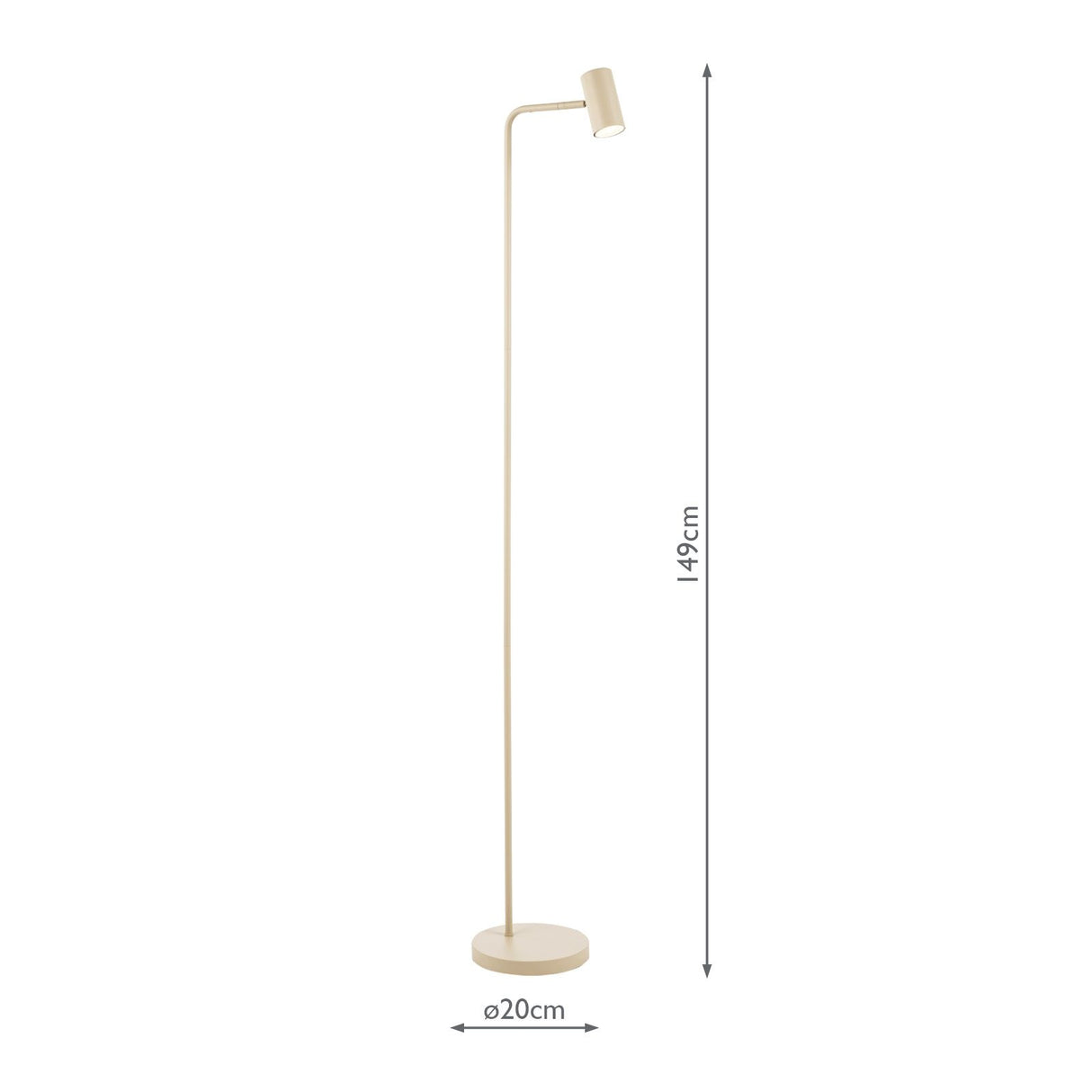 Thierry Task Floor Lamp Matt Taupe