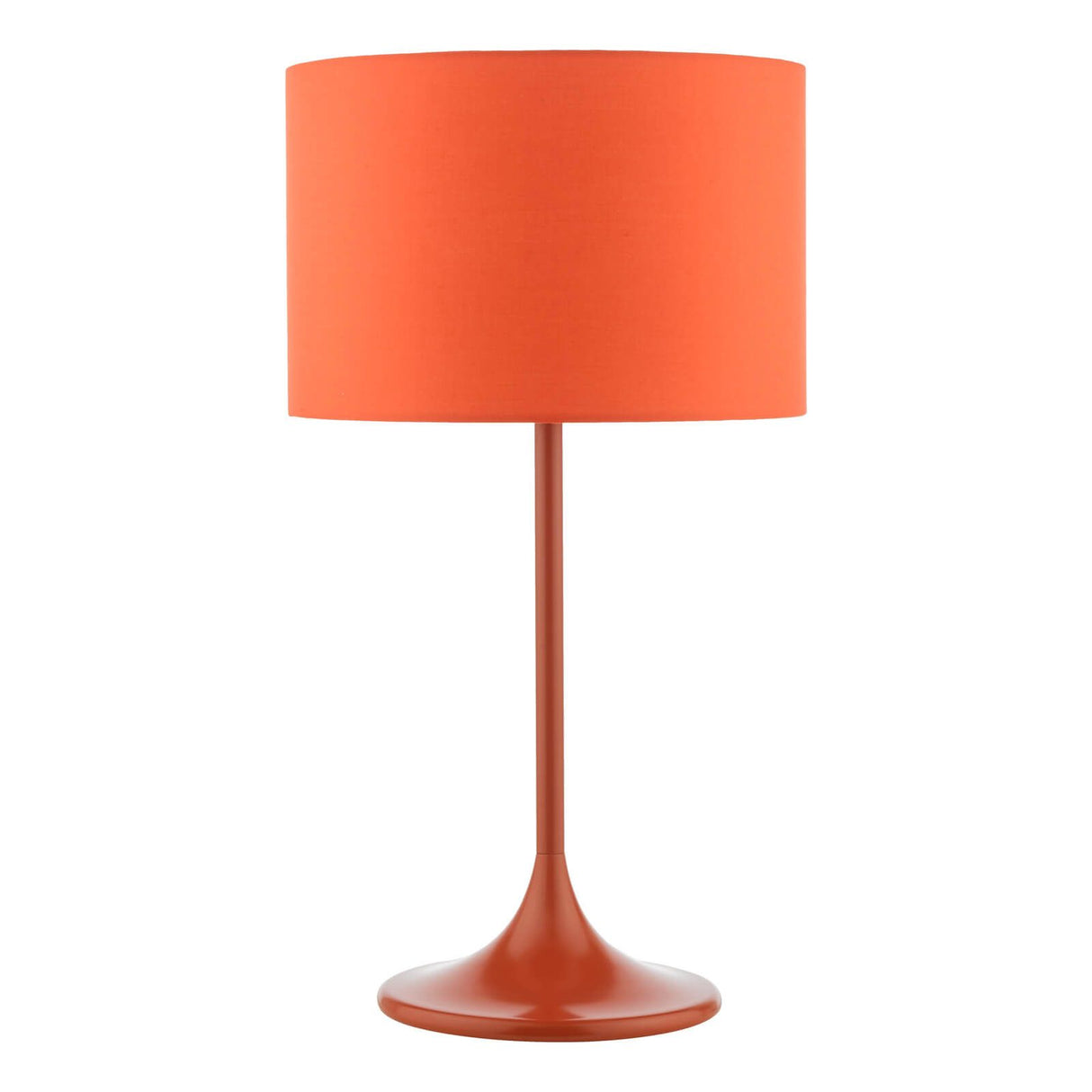 Toledo Table Lamp Satin Orange With Shade