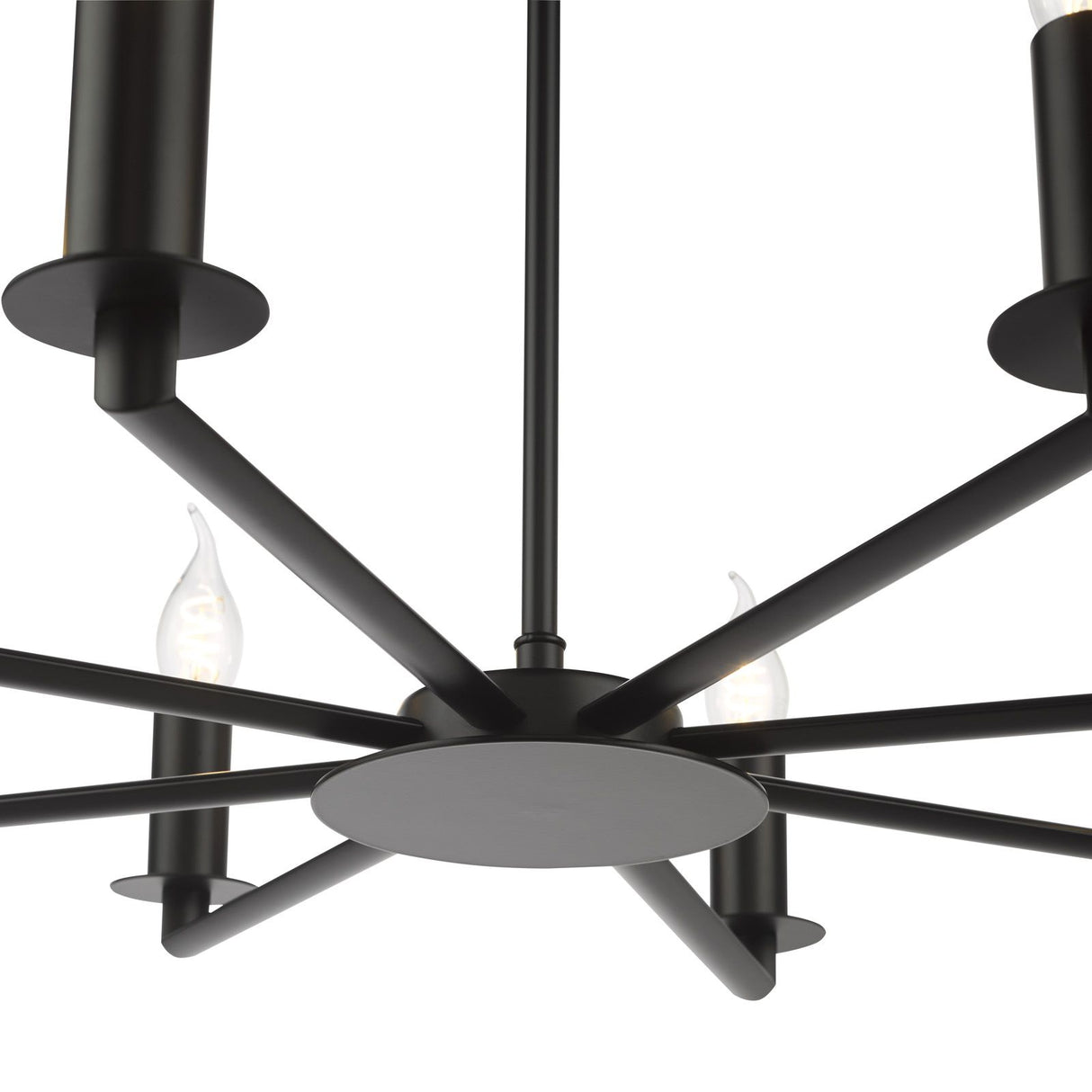 Tyler 8 Light Armed Pendant Matt Black Fitting Only