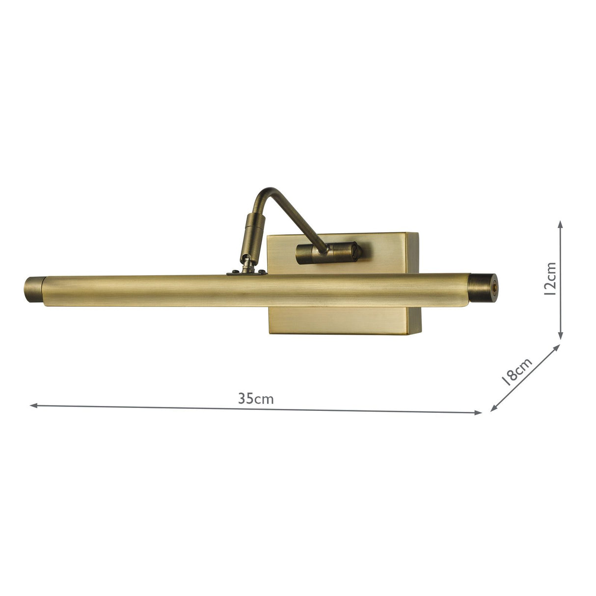 Tyrus 35cm Picture Light Brushed Bronze LED
