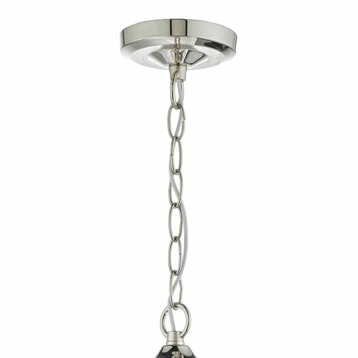 Vanessa 3 Light Pendant Polished Nickel & Glass
