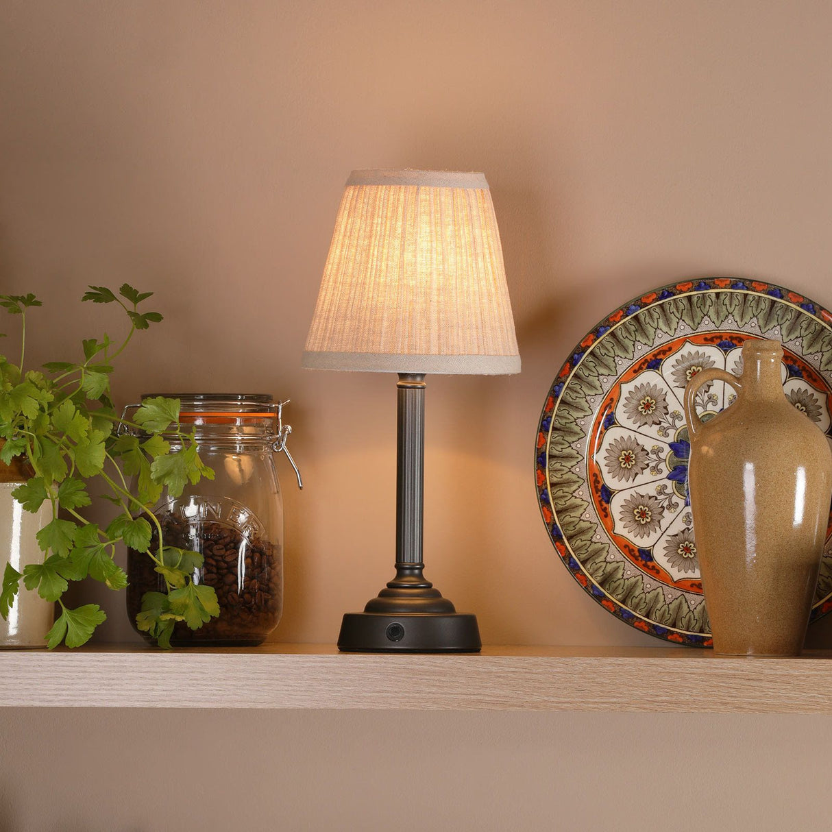 Virgil Rechargeable Table Lamp Matt Black Base Only LED
