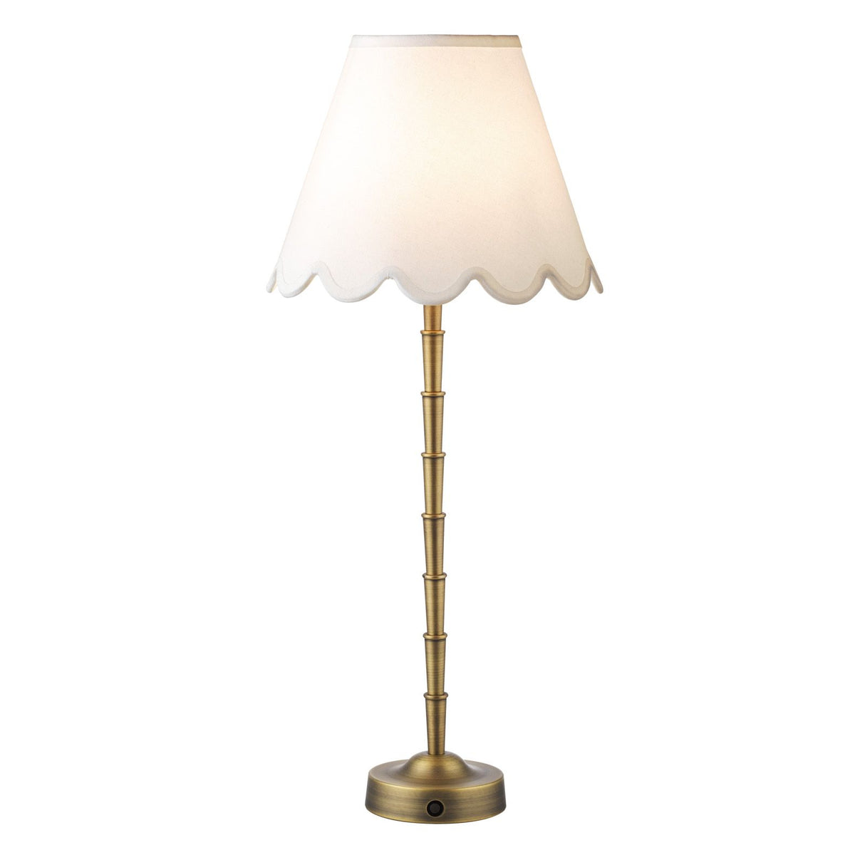 Wyman Large Rechargeable Table Lamp Antique Brass Base Only LED
