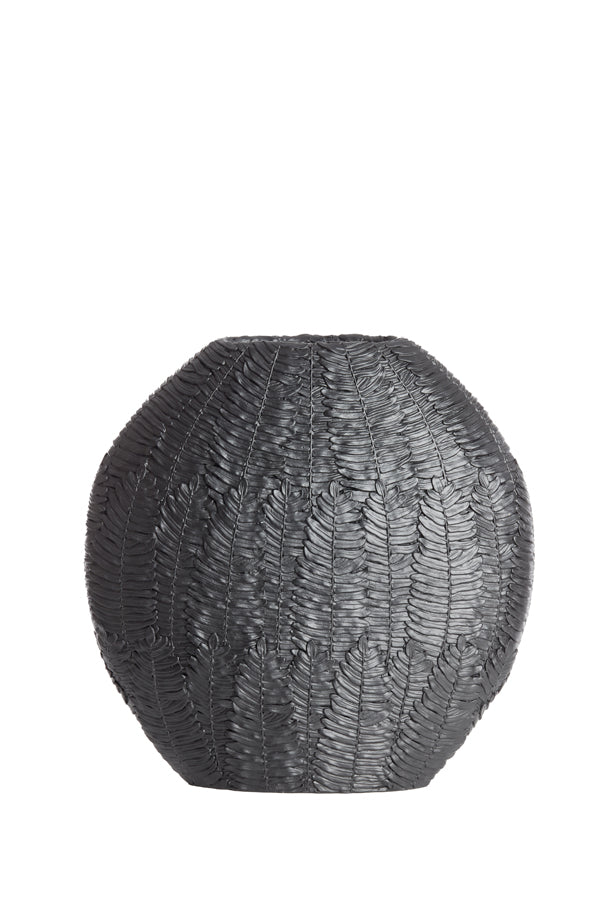 Elegant Matte Black Nivica Vase 30x10x29.5 cm