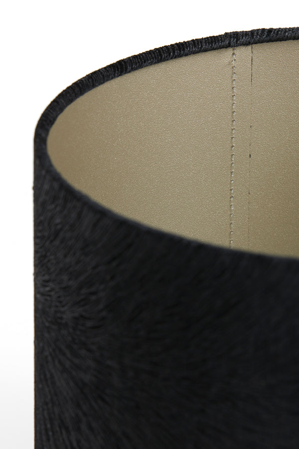 Elegant Black Lubis Cylinder Lampshade 30-30-21 cm