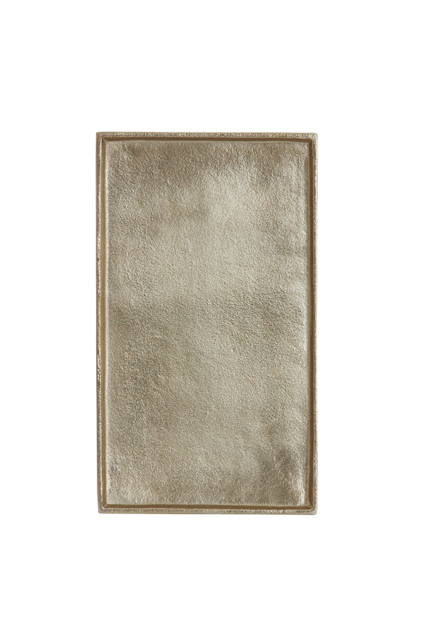 Gleaming Light Gold Rectangular Dish 30x17.5x1 cm