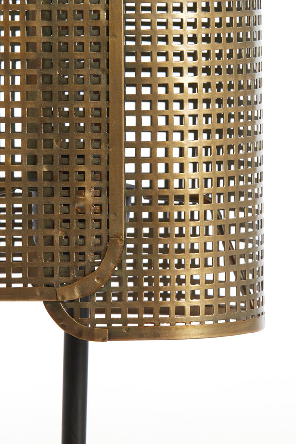 Vintage Maci Table Lamp in Antique Bronze and Matte Black - 20x13x41 cm