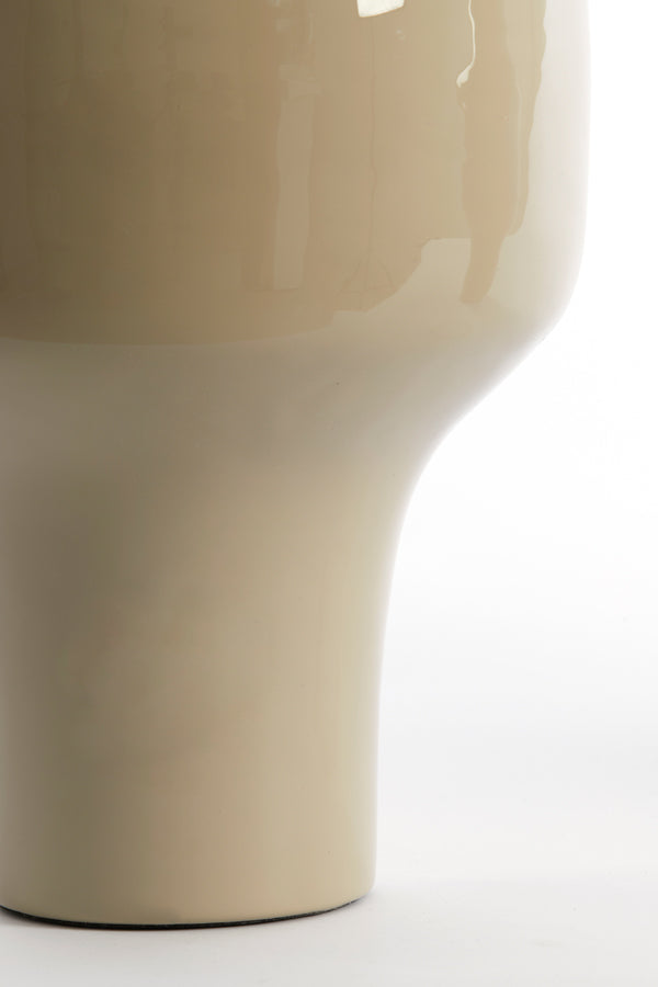 Elegant Shiny Taupe Vase Ø27x49 cm Deco Sindo