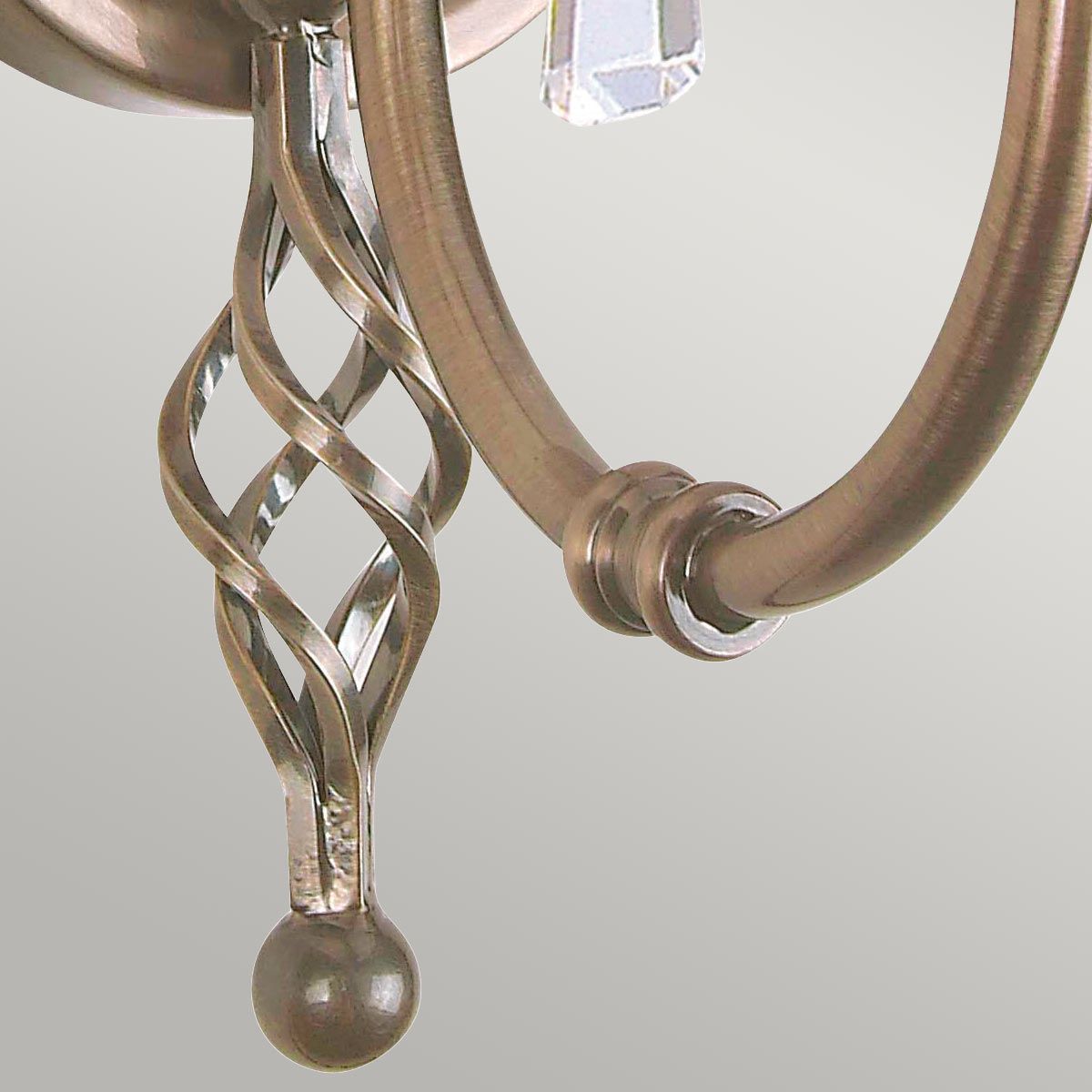 Aegean Aged Brass Wall Light with Cut Glass Accents