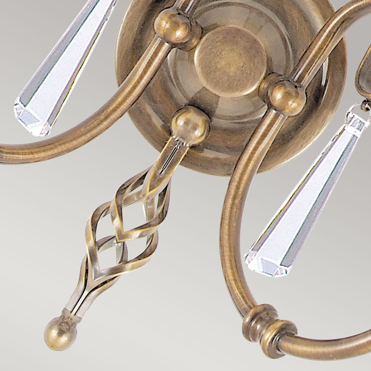 Aegean Twin Light Wall Sconce in Aged Brass Finish