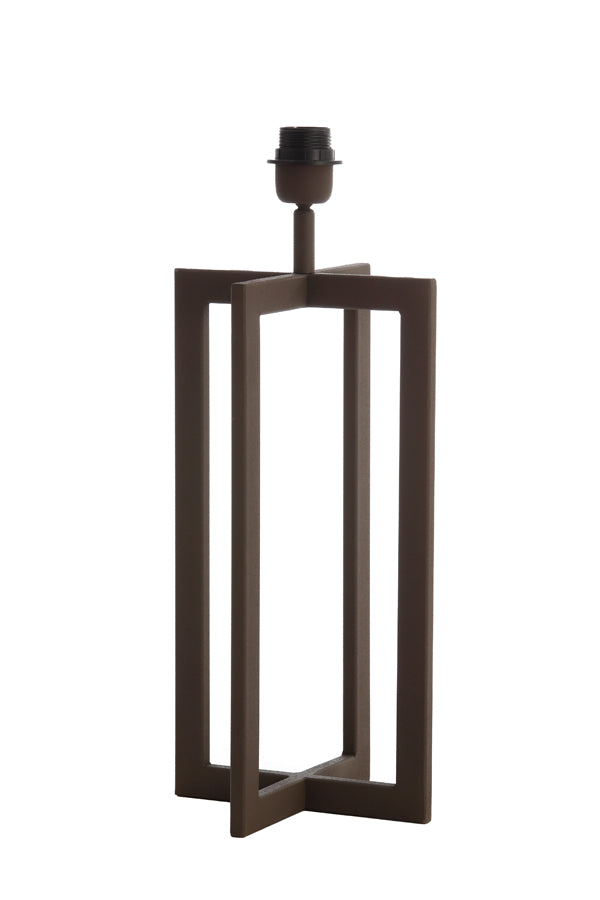 Rustic Brown Mace Lamp Stand 21x21x46 cm