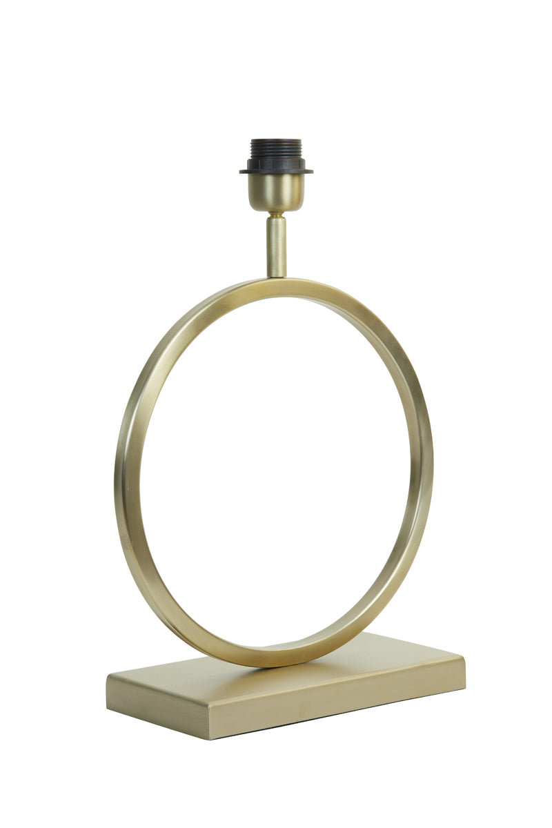 Elegant Light Gold Lamp Base with Textured Design - 30x13x37 cm