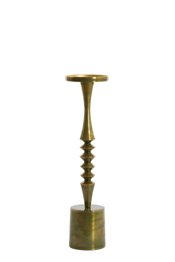 Elegant Green Gold Candle Holder - Ø11x40 cm Mistry Collection