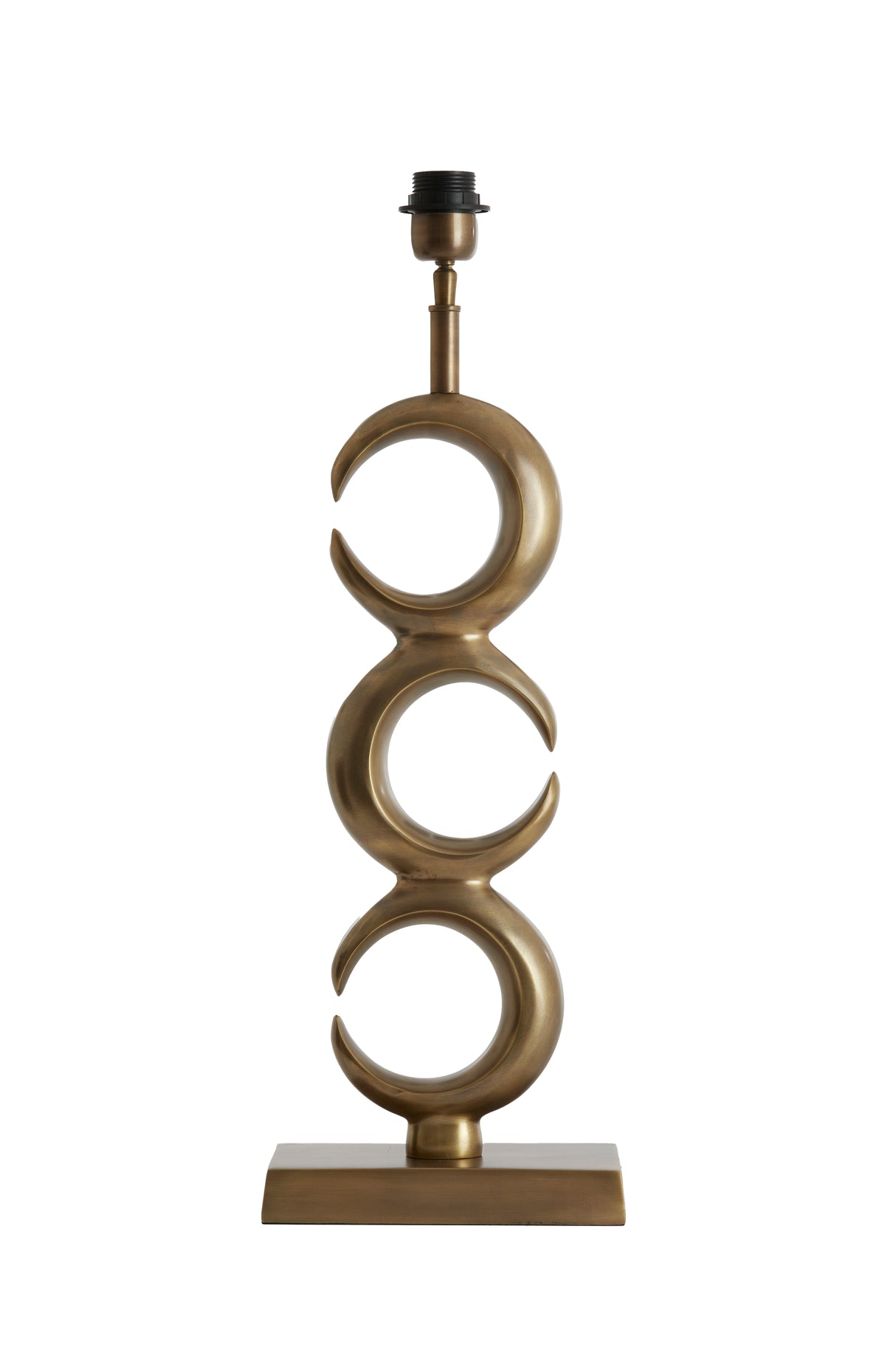 Antique Bronze Lune Lamp Base, 57.5 cm