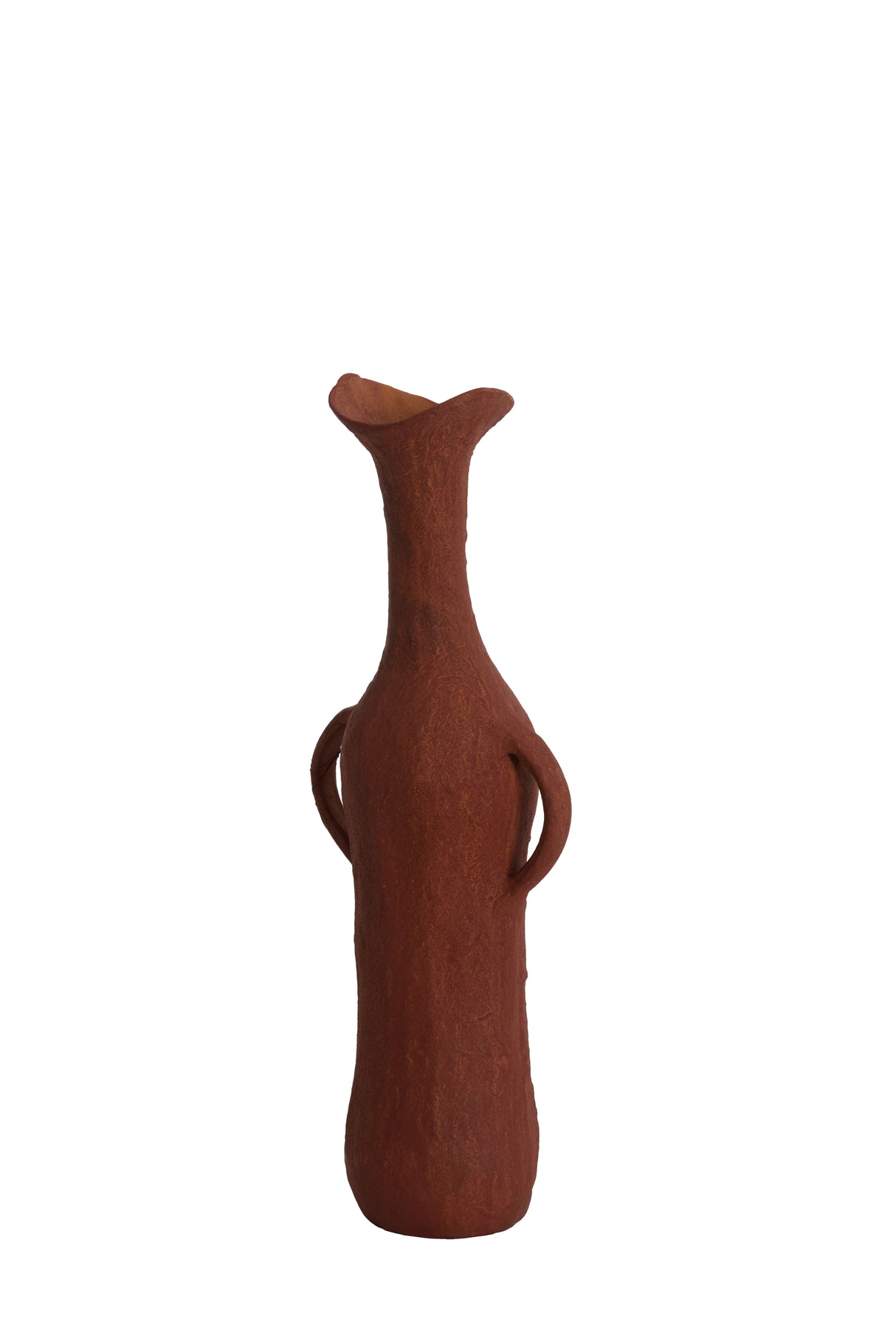 Ceramic Brick Red Anconi Vase, 15x9.5x40 cm