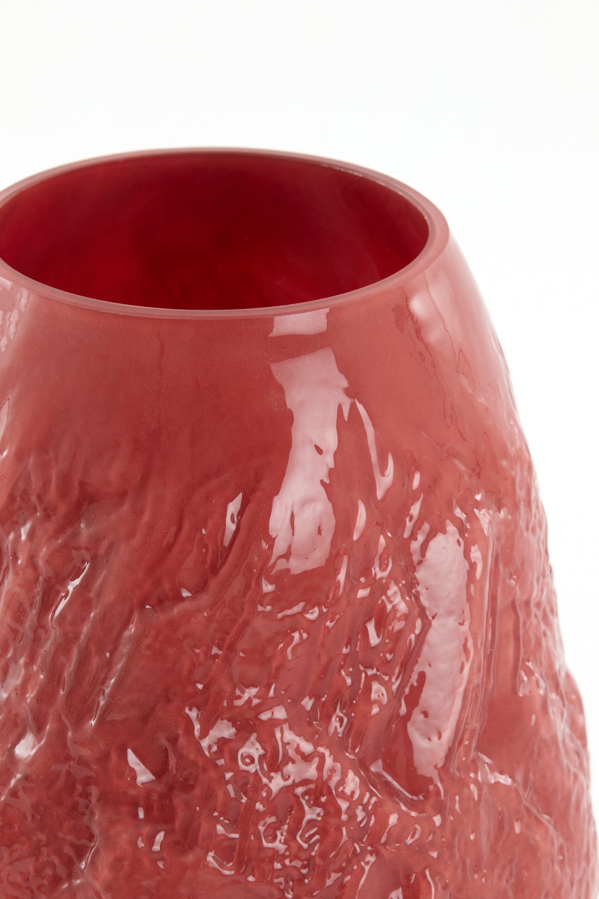 Coral Elegance: Tolmin Glass Vase Ø21.5x30 cm