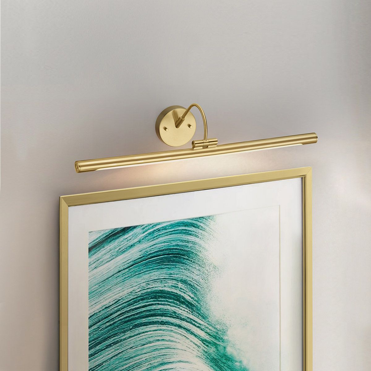 Alton Elegance LED Picture Light in Brushed Brass, 67cm