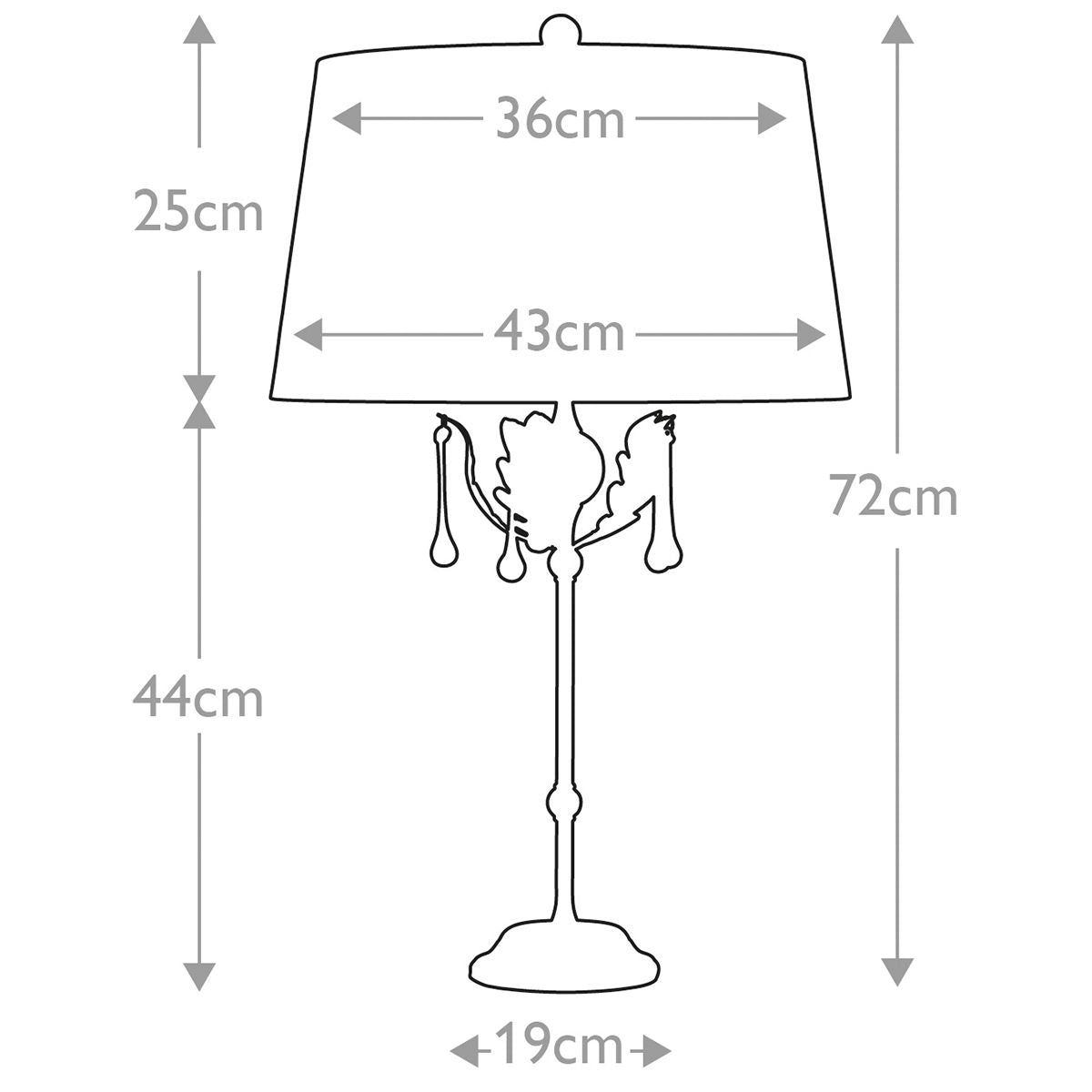 Amarilli 1 Light Table Lamp Bronze with Gold Patina