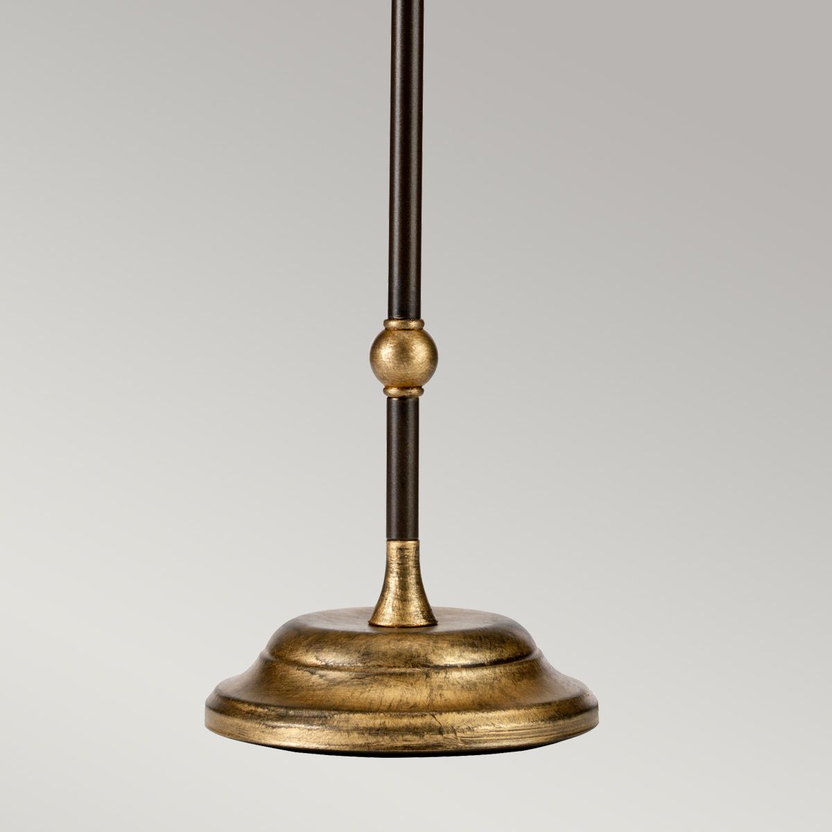 Amarilli Bronze Elegance Table Lamp with Clear Glass Accents