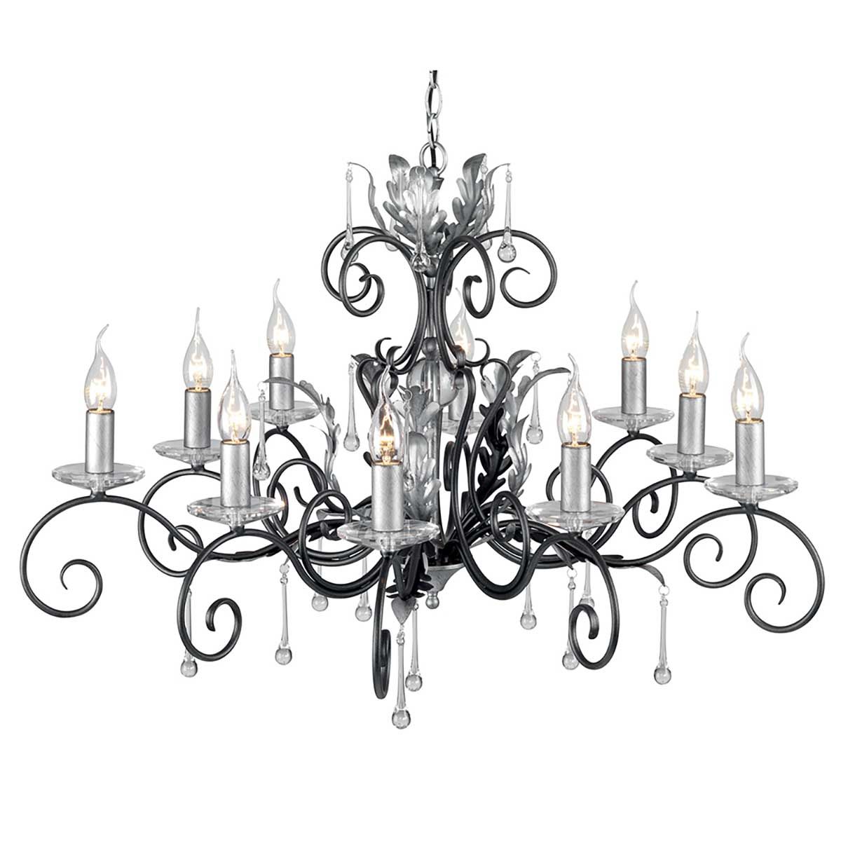 Amarilli Elegance Black Silver Chandelier