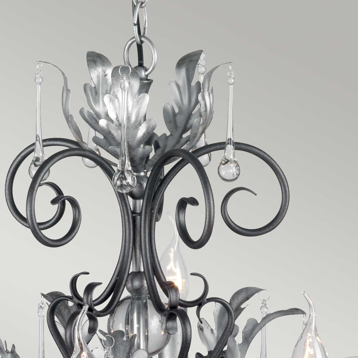 Amarilli Elegance Black Silver Chandelier