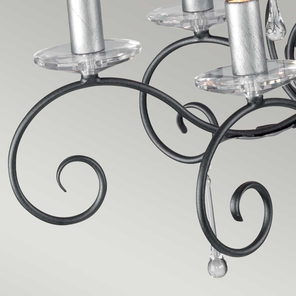 Amarilli Elegance Black Silver Chandelier