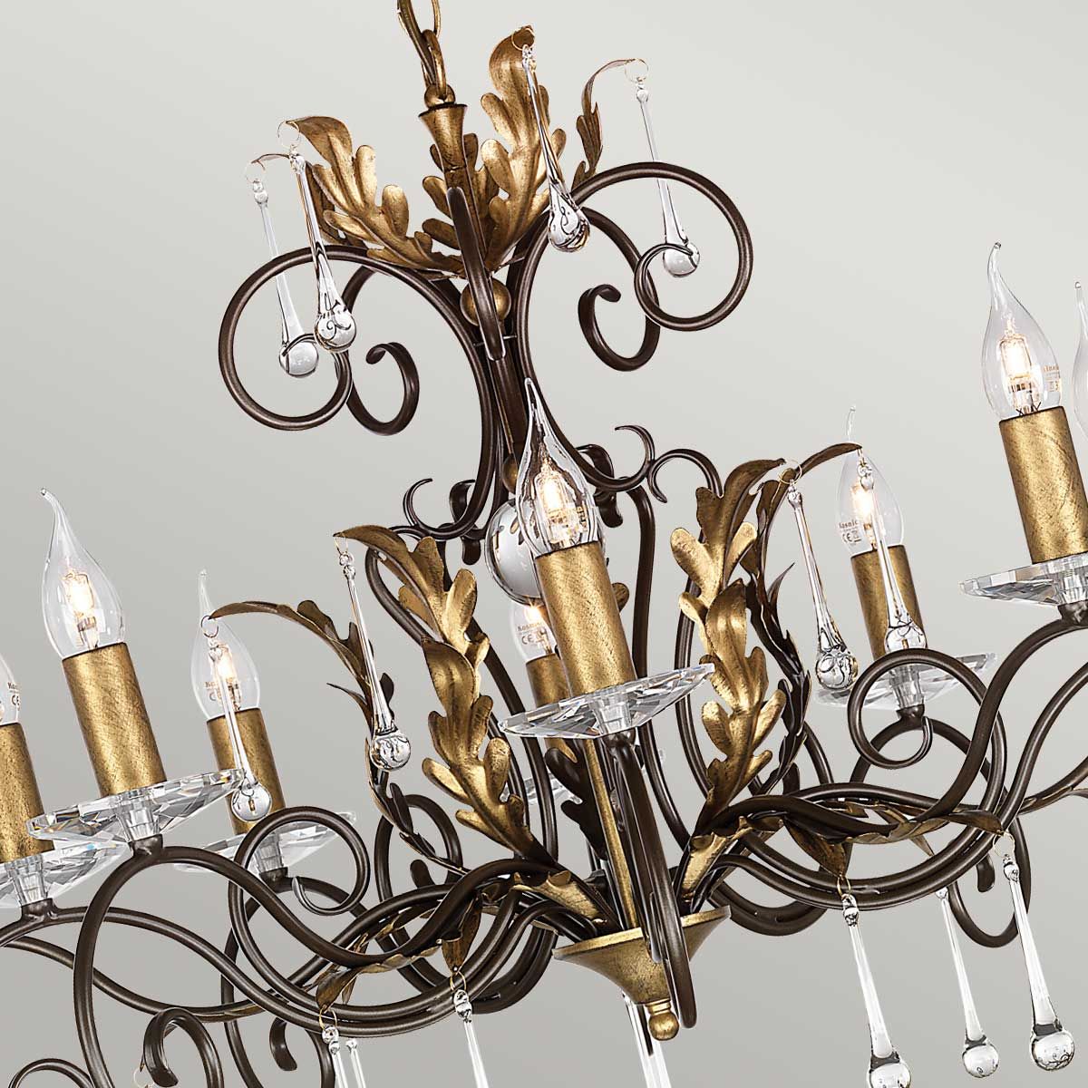 Amarilli Handcrafted Bronze Elegance Chandelier