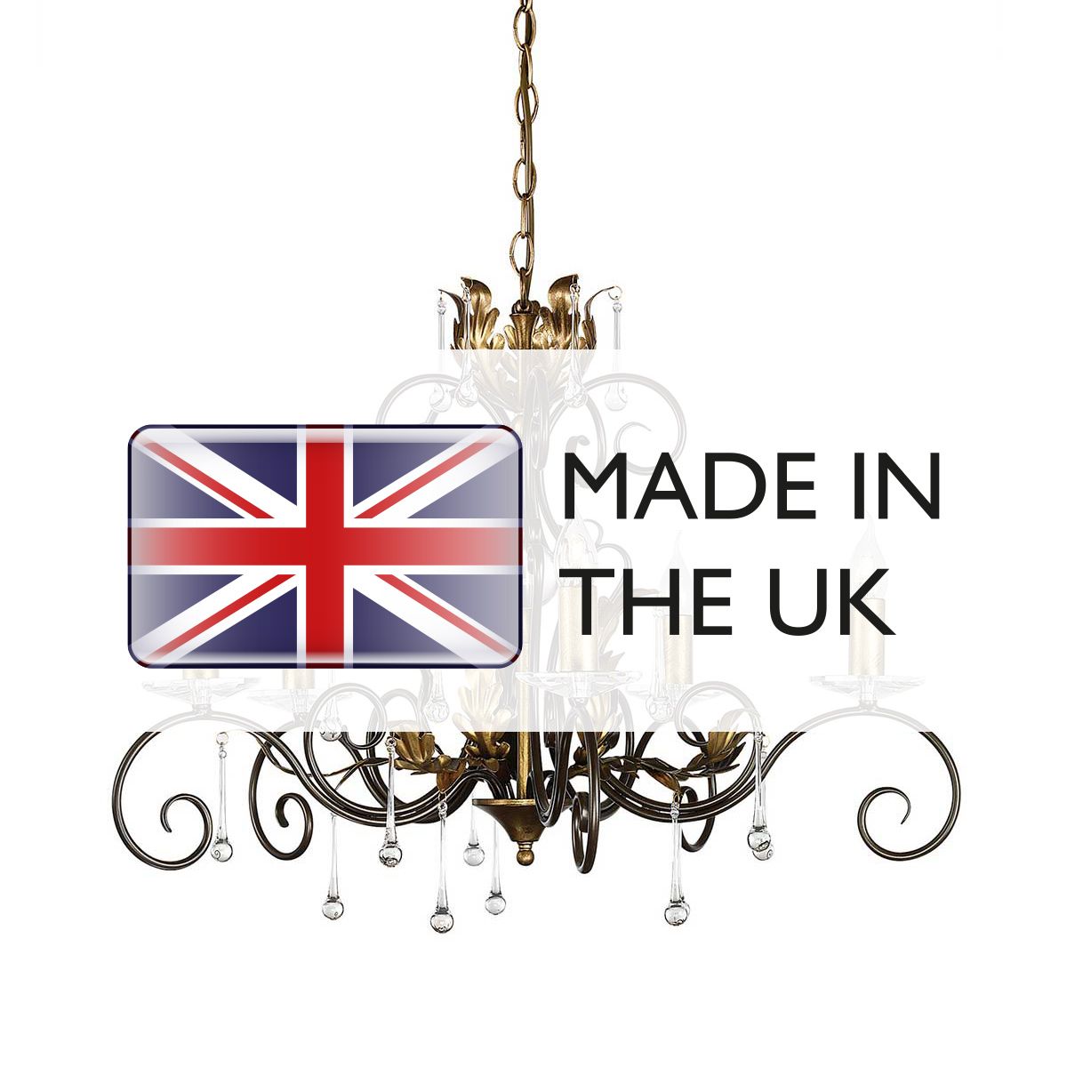 Amarilli Gothic Elegance Bronze and Gold 5 Light Chandelier