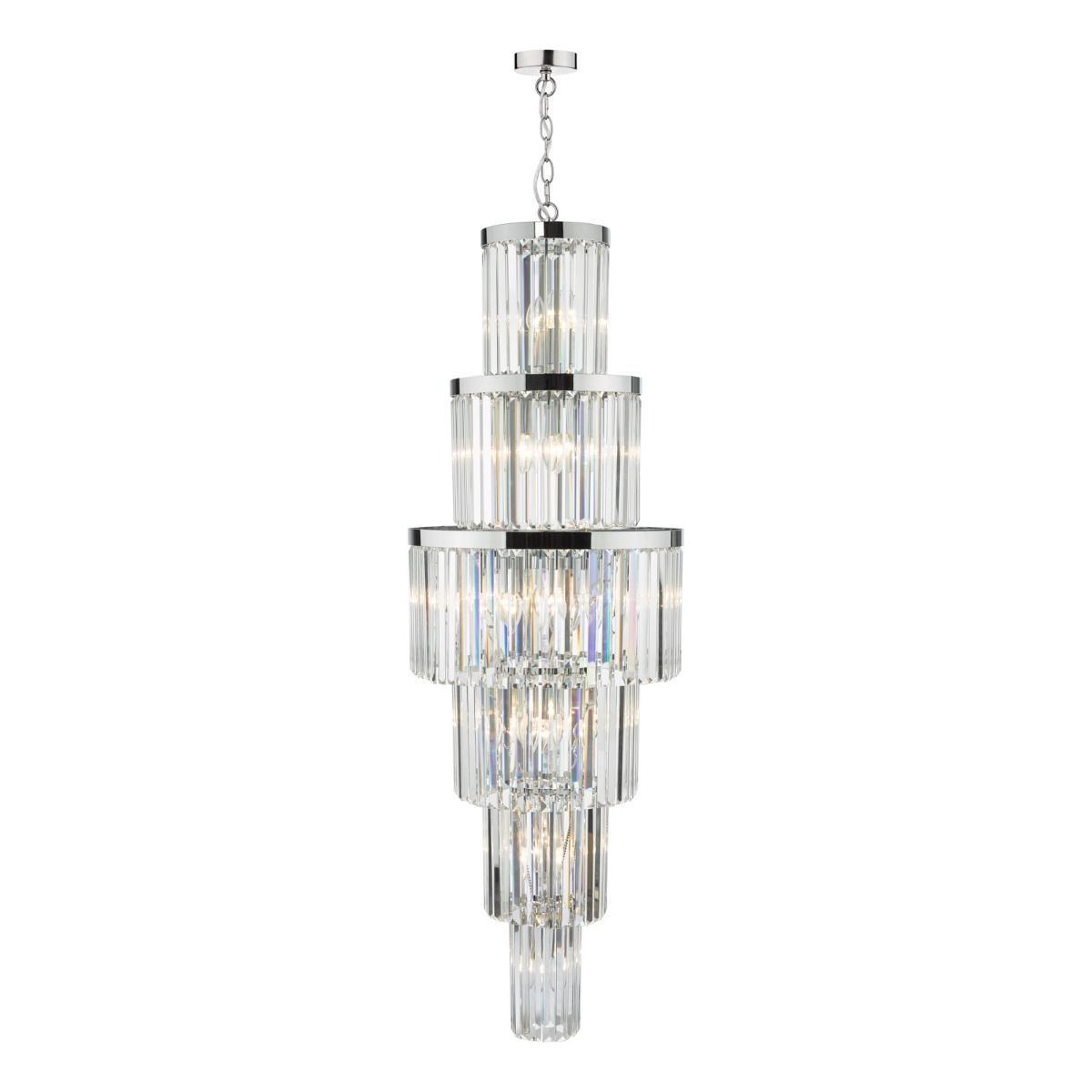 Angel 28 Light Chandelier Crystal and Polished Chrome