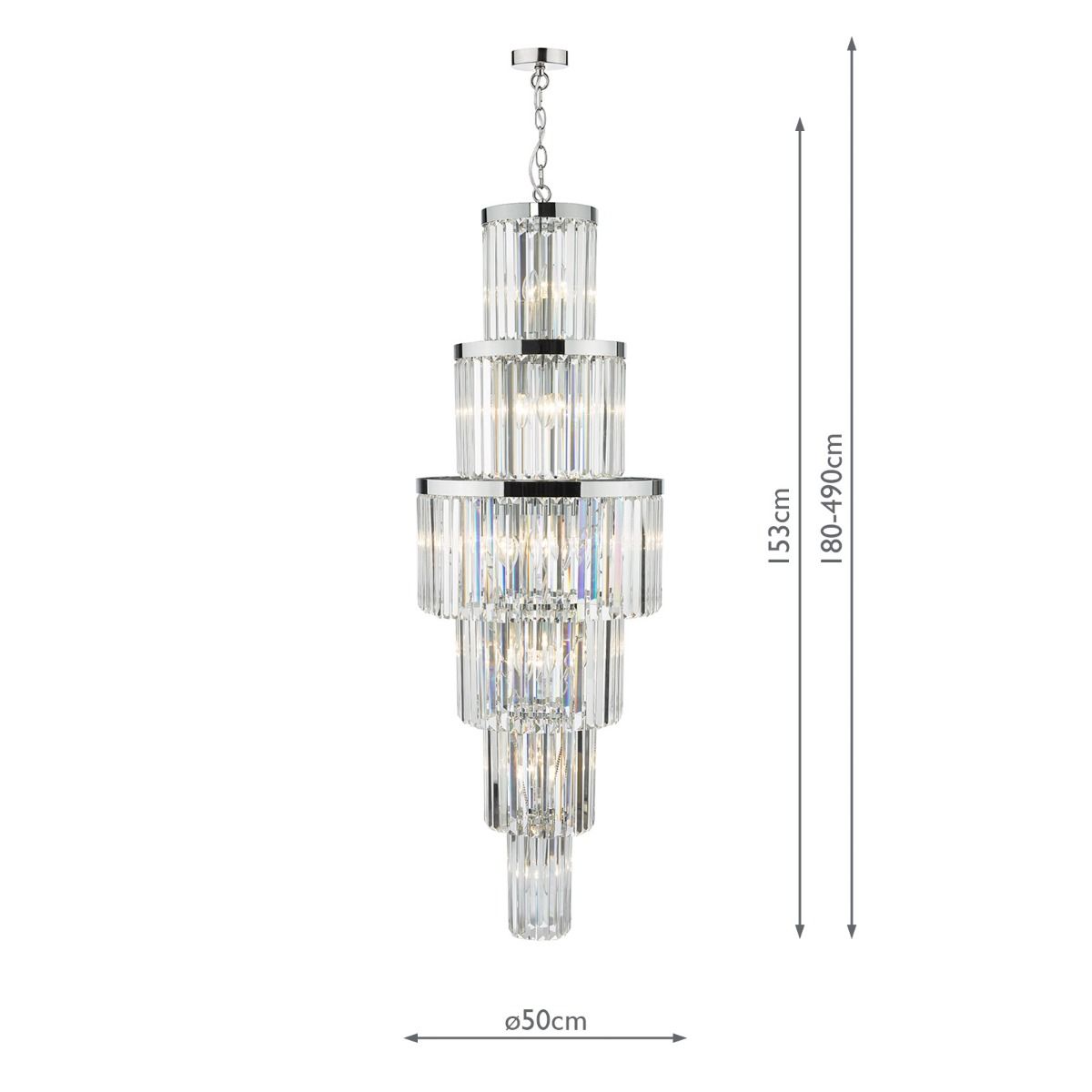 Angel 28 Light Chandelier Crystal and Polished Chrome