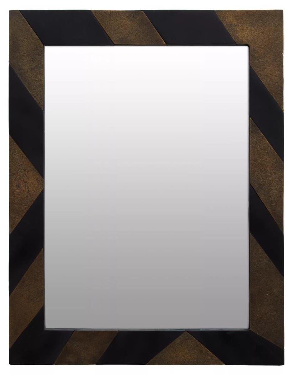 Aris Black and Gold Wall Mirror
