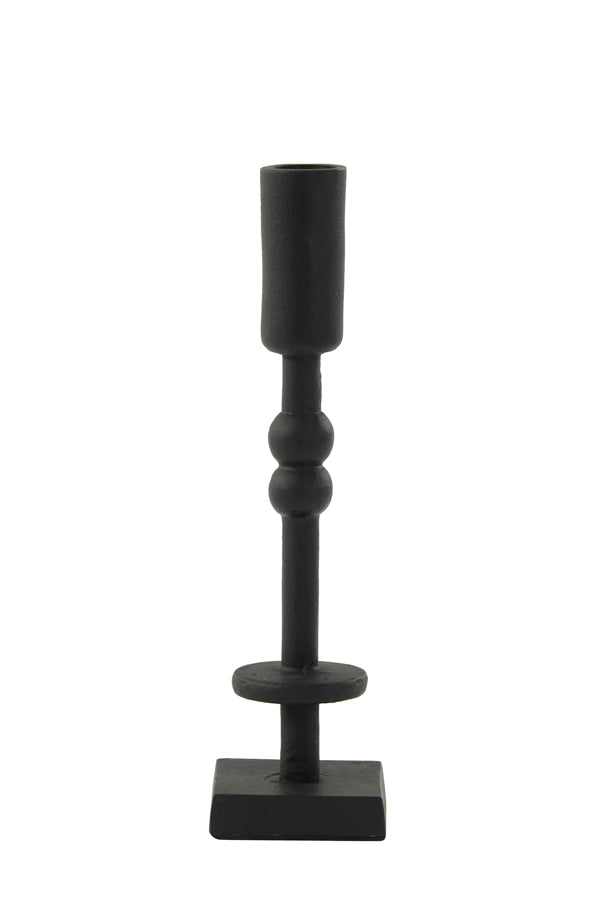 Elegant Kabira Matte Black Candle Holder 6x6x23 cm