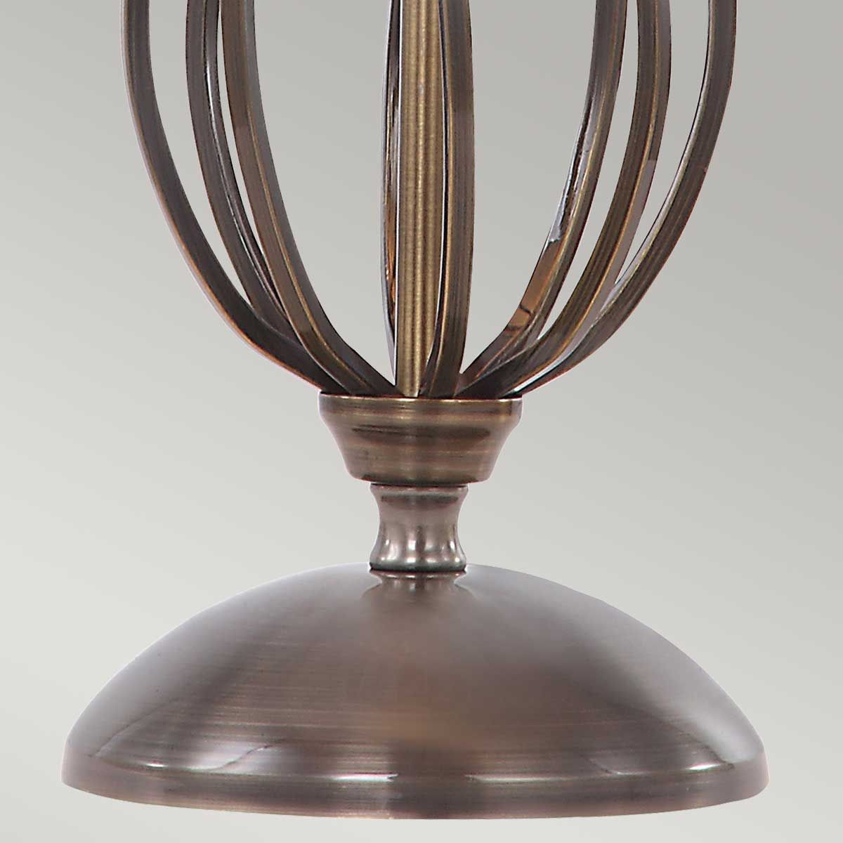 Handcrafted Aged Brass Scroll Table Lamp
