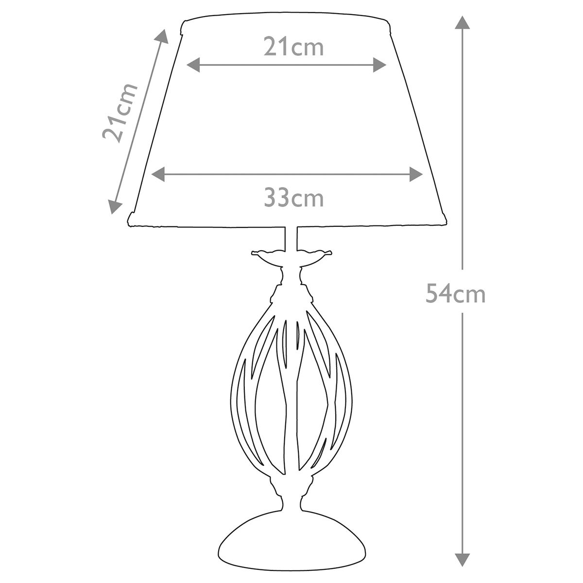 Handcrafted Aged Brass Scroll Table Lamp