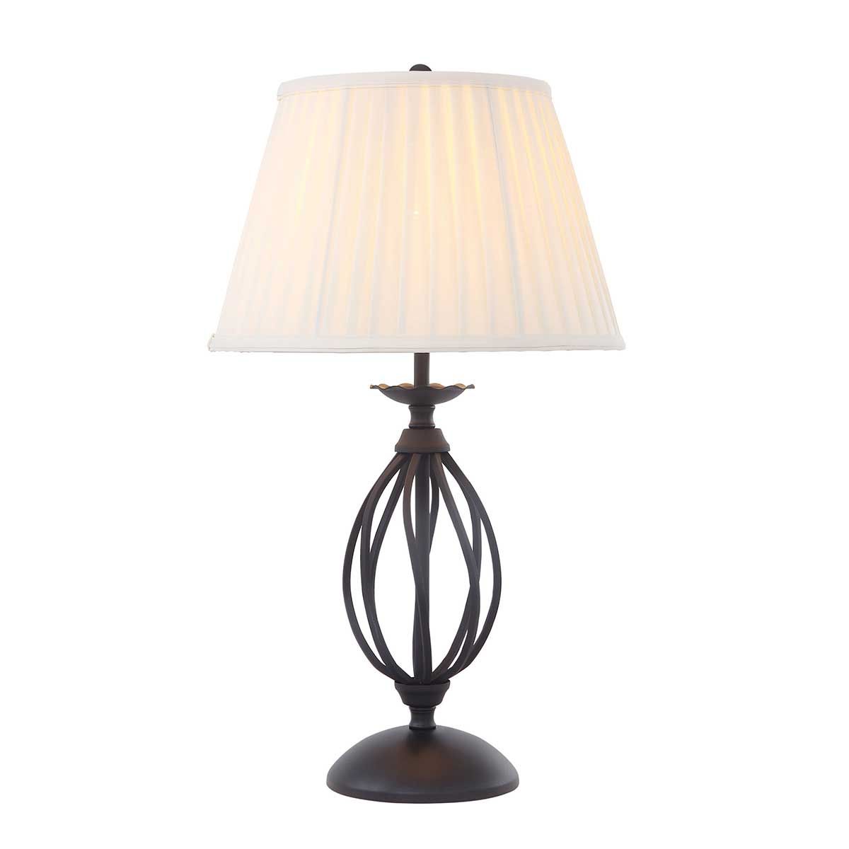 Elegant Black Artisan Table Lamp with Handcrafted Details