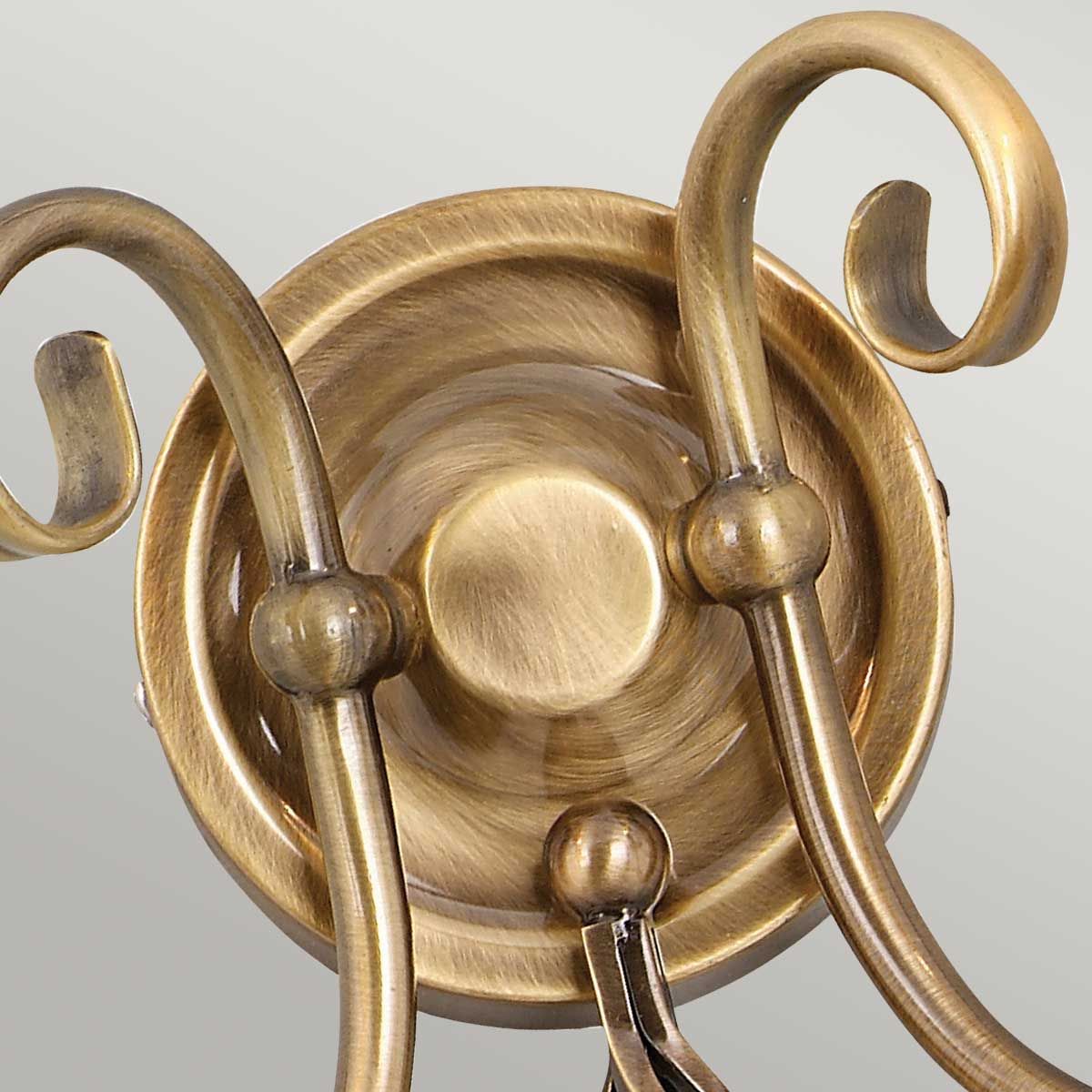 Elegant Double Light Wall Sconce in Aged Brass Finish