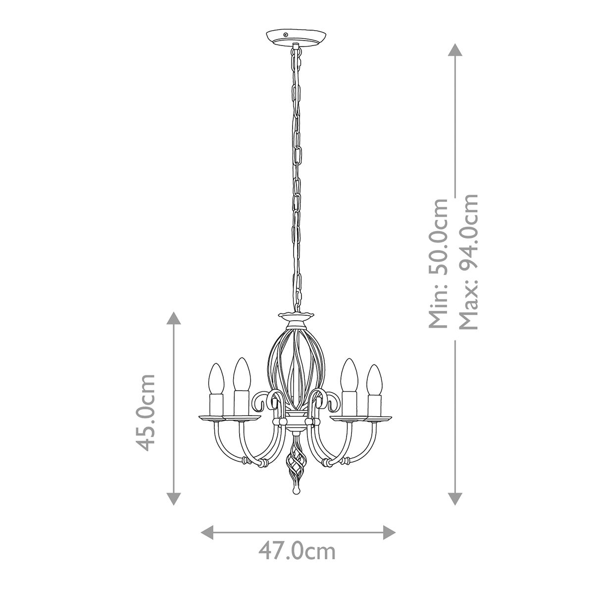 Elegant Artisan 5-Light Ceiling Chandelier in Aged Brass Finish