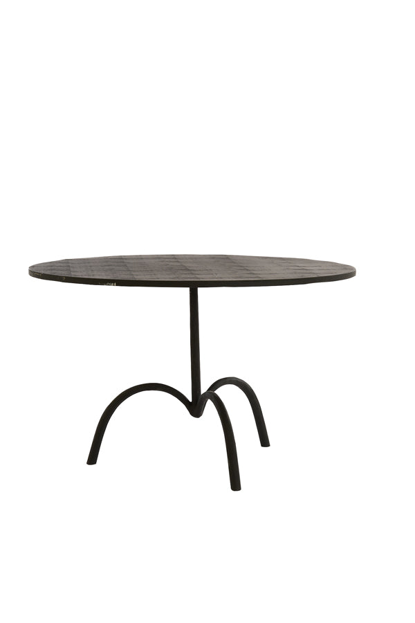Samoa Matte Black Round Coffee Table Ø64x39 cm