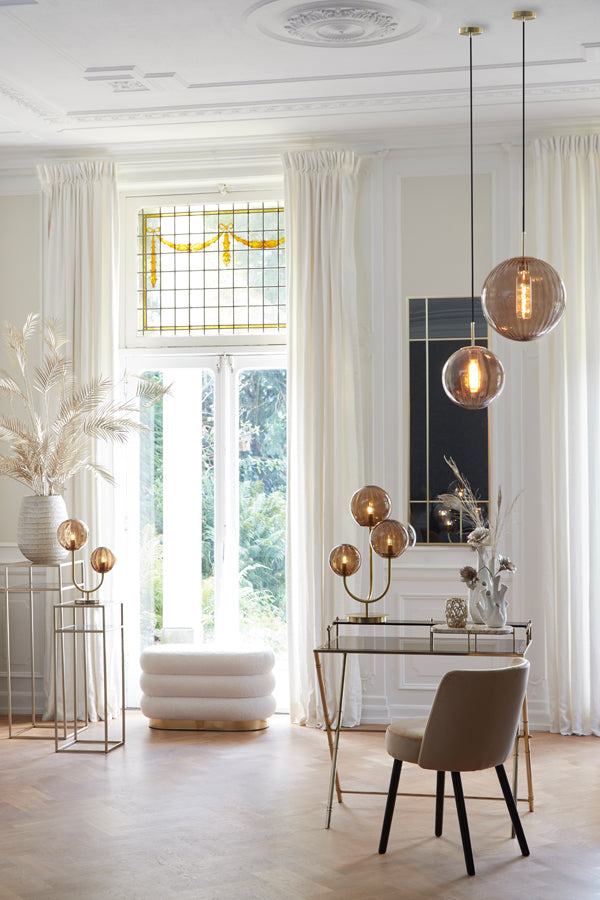 Golden-Bronze Glass Pendant Lamp Ø48 cm Magdala Design